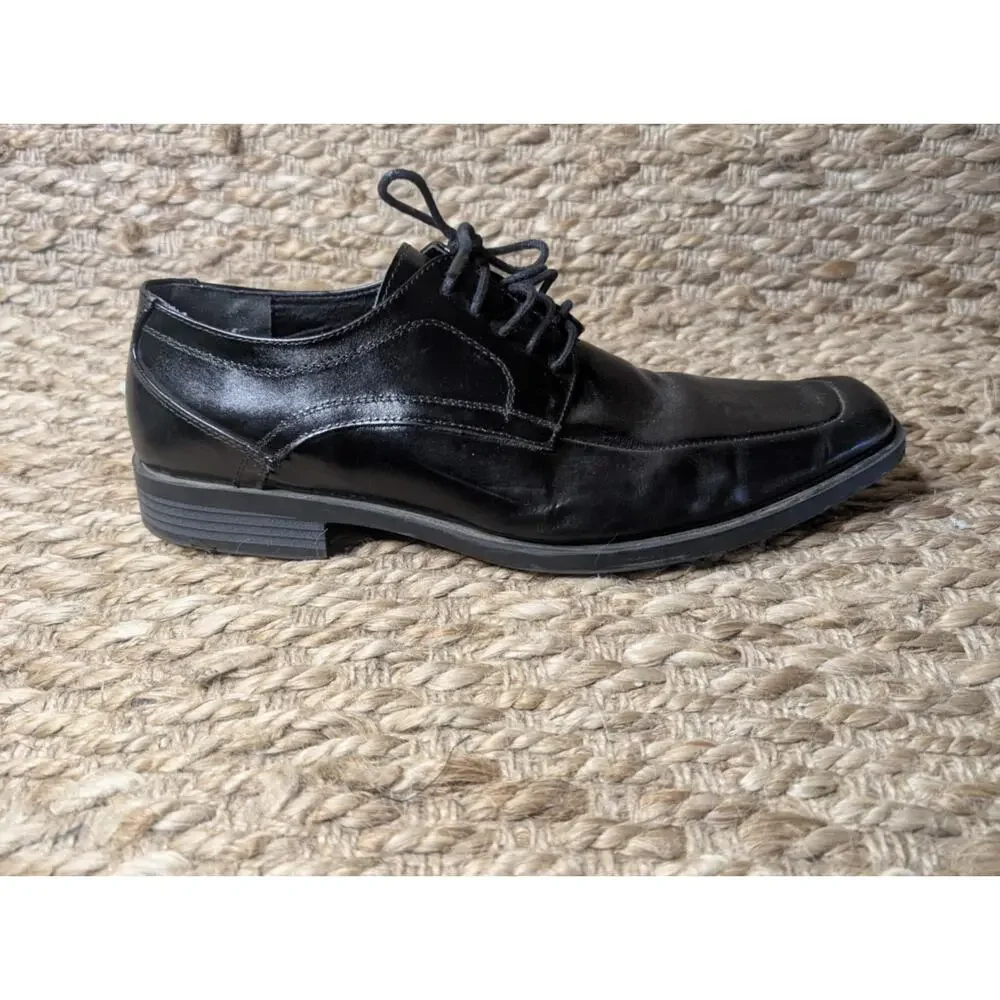 Stacy Adams Dress Shoes Mens 8.5M Calhoun Oxford Black Leather Moc Toe 20117-001